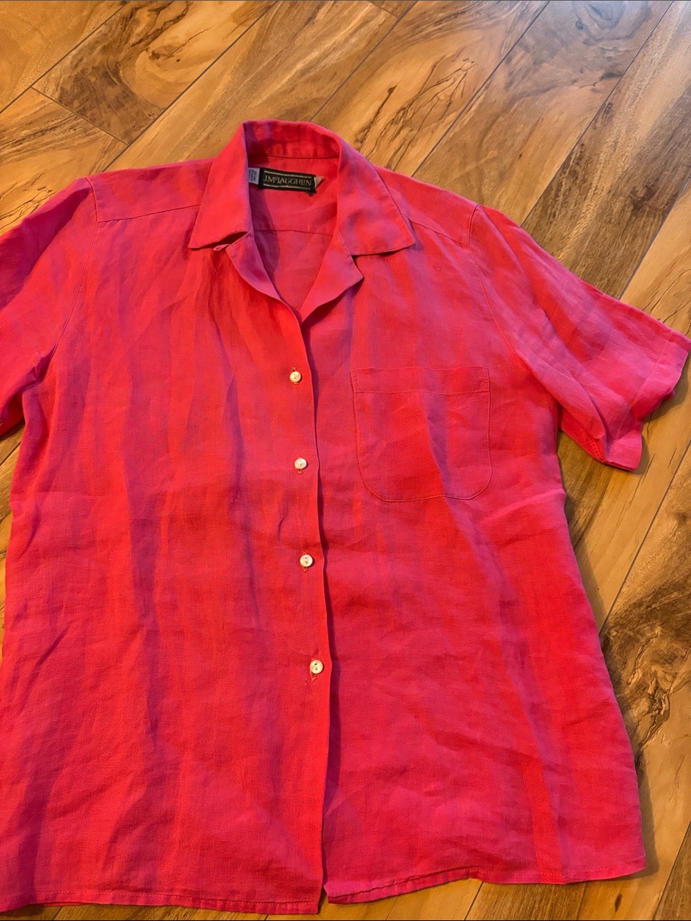 100% Irish linen short sleeved shirt